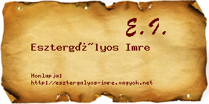 Esztergályos Imre névjegykártya